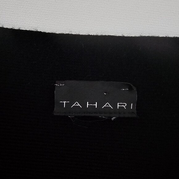 Tahari Black Sweater Rhinestone Sheer Lace Embellished Sleeves Womens 3X Holiday - Picture 2 of 9